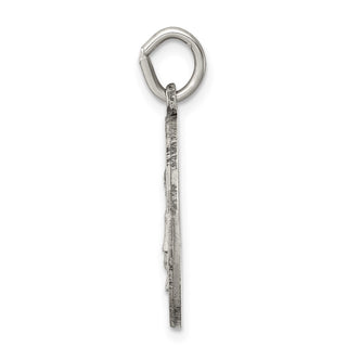 Sterling Silver Antiqued Saint Elizabeth Seton Medal Pendant QC5716