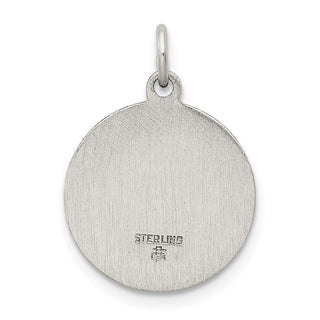 Sterling Silver Antiqued Saint Francis Medal Pendant QC5723