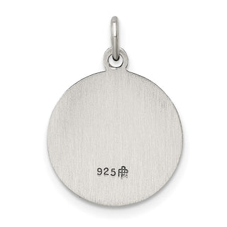 Sterling Silver St. Francis of Assisi Medal Pendant - 20 x 16mm, Antiqued & Engravable