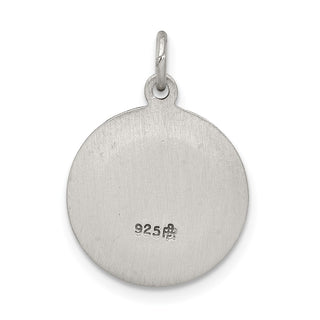 Sterling Silver Antiqued Saint Martha Medal Pendant QC5739