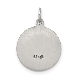 Sterling Silver Antiqued Saint Martha Medal Pendant QC5739