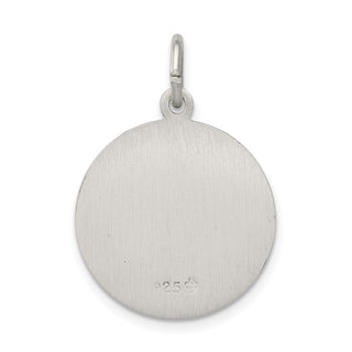 Sterling Silver Antiqued Saint Martha Medal Pendant QC5740