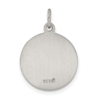 Sterling Silver Antiqued Saint Matthew Medal Pendant QC5741