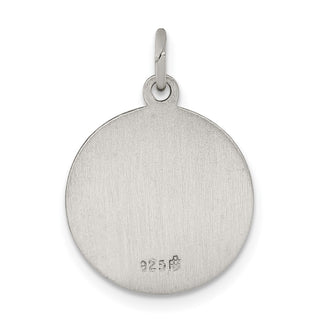 Sterling Silver St. Matthew Medal Pendant - 20 x 15mm, Antiqued & Engravable
