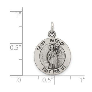 Sterling Silver Saint Patrick Medal Pendant