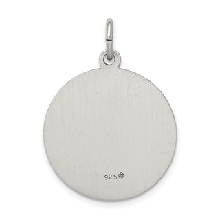 Sterling Silver Antiqued Saint Patrick Medal Pendant QC5748