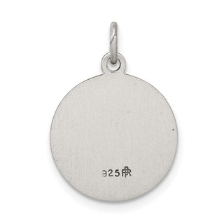Sterling Silver Antiqued Saint Roch Medal Pendant QC5755