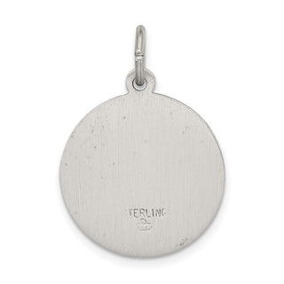 Sterling Silver Antiqued Saint Roch Medal Pendant QC5756