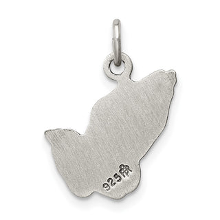 Sterling Silver Antiqued Praying Hands Charm QC5798