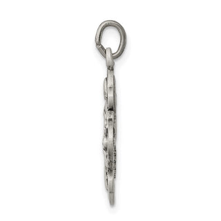 Sterling Silver Antiqued Reservible 4-way Medal Pendant