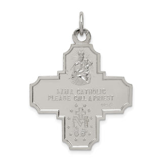 Sterling Silver 4-way Reversible Medal Pendant