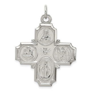 Sterling Silver 4-way Reversible Medal Pendant