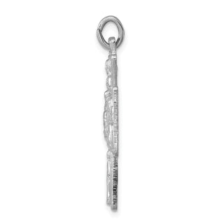 Sterling Silver Rhodium-plated Reversible 4-way Medal Pendant