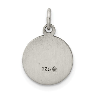Sterling Silver Antiqued First Holy Communion Medal Charm QC5822