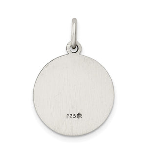 925 Sterling Silver Polished and Matte Finish Holy Communion Pendant