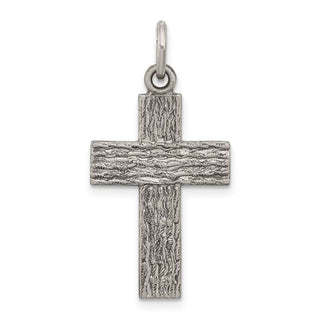 Sterling Silver Antiqued Cross Charm QC5836