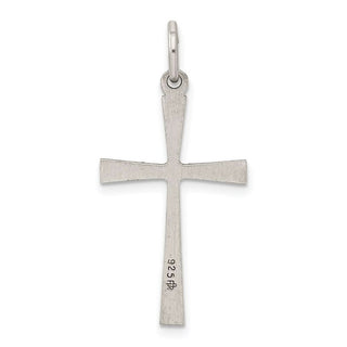 Sterling Silver Antiqued Cross Charm QC5847