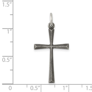 Sterling Silver Antiqued Cross Charm QC5847