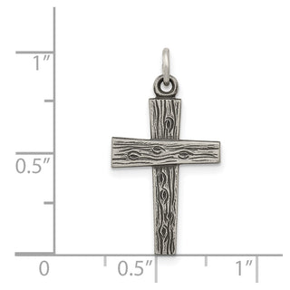 Sterling Silver Antiqued Cross Charm QC5851