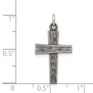 Sterling Silver Antiqued Cross Charm QC5851