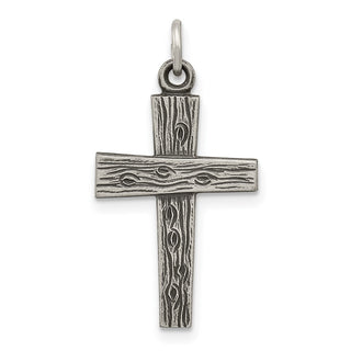 Sterling Silver Antiqued Cross Charm QC5851