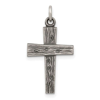 Sterling Silver Antiqued Cross Charm QC5851