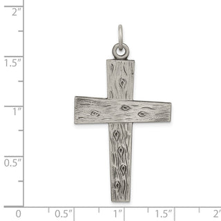 925 Sterling Silver Antiqued Cross Pendant QC5852