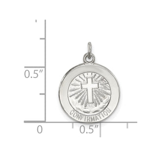 Sterling Silver Confirmation Medal Pendant QC5901