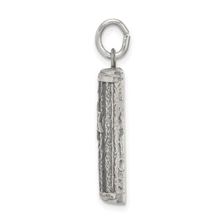 925 Sterling Silver Antiqued Mezuzah Pendant QC5922