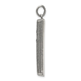 925 Sterling Silver Antiqued Mezuzah Pendant QC5923