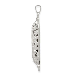 925 Sterling Silver Fancy Mezuzah Pendant QC5931