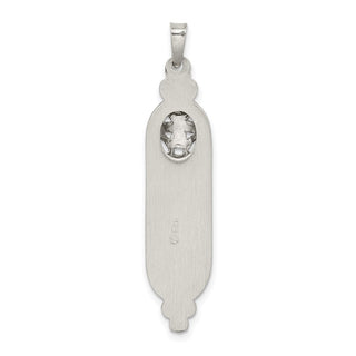 925 Sterling Silver Fancy Mezuzah Pendant QC5931