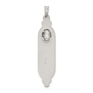 925 Sterling Silver Fancy Mezuzah Pendant QC5931