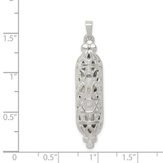 925 Sterling Silver Fancy Mezuzah Pendant QC5931