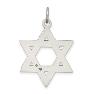 Sterling Silver Antiqued Star of David Charm QC5948