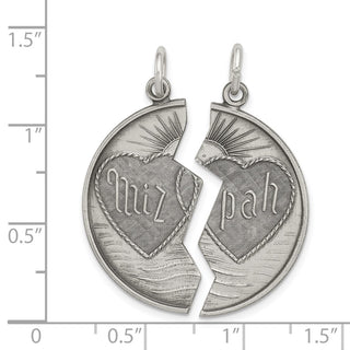 Sterling Silver Antiqued Mizpah Charm