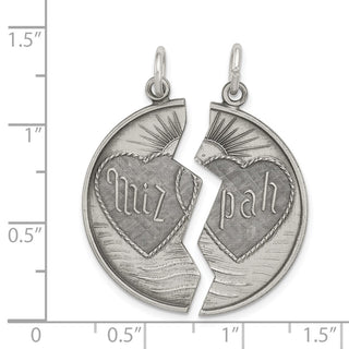 Sterling Silver Antiqued Mizpah Charm