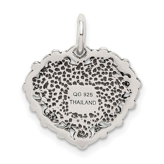 Sterling Silver Antiqued Daddys Little Girl Charm