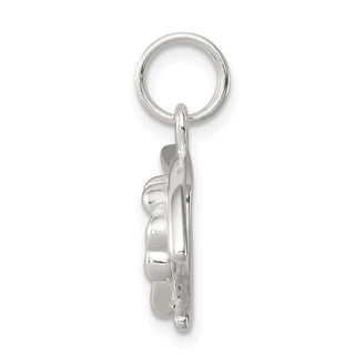 Sterling Silver Four Leaf Clover and Wishbone Charm