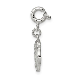 Sterling Silver Enameled with CZ Elephant Charm