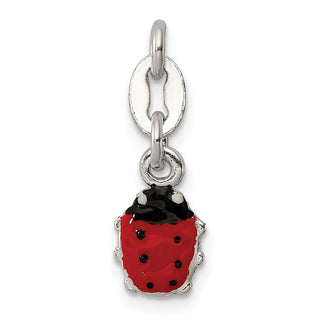 Sterling Silver Enameled Ladybug Charm QC6263
