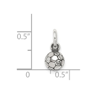 Sterling Silver Antiqued Soccer Ball Charm QC6480