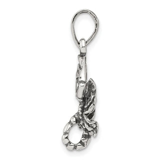 Sterling Silver Antiqued Scorpio Pendant