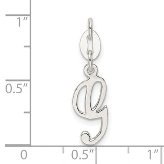 Sterling Silver Initial G Pendant QC6510G