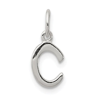 Sterling Silver Initial C Pendant QC6511C