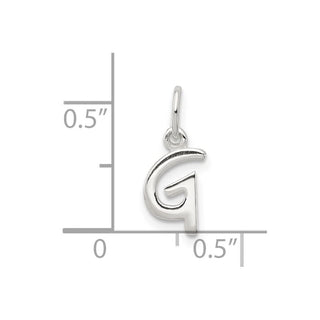 Sterling Silver Initial G Pendant QC6511G