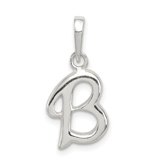 Sterling Silver Initial B Pendant QC6512B