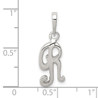 Sterling Silver Initial R Pendant QC6512R
