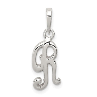 Sterling Silver Initial R Pendant QC6512R