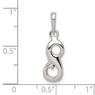 Sterling Silver Initial S Pendant QC6512S
